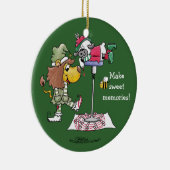 ライオンとラムキャンディーケーンメーカー セラミックオーナメント (右)