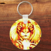 ライオンとラムキーチェーン キーホルダー (正面)