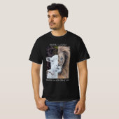 ライオンとラムブラックTシャツ Tシャツ (正面フル)