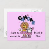 ライオンとラムボクサー – がんと青と黒を作る ポストカード (正面/裏面)