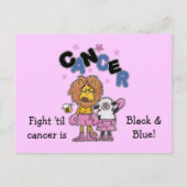 ライオンとラムボクサー – がんと青と黒を作る ポストカード (正面)