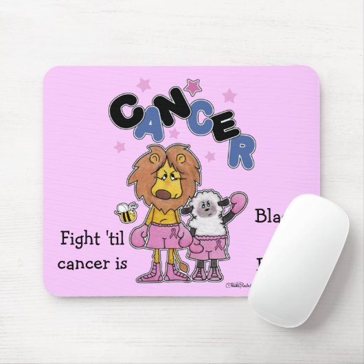 ライオンとラムボクサー – がんと青と黒を作る マウスパッド (マウス)