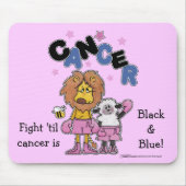 ライオンとラムボクサー – がんと青と黒を作る マウスパッド (正面)