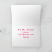 ライオンとラム、クリスマスの挨拶のホリデーカード シーズンカード (内部)