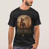 ライオンとローデシアン・リッジバック Tシャツ (正面)