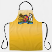 ライオンと一角獣の激しいビアコート・オブ・アームズ エプロン (正面)