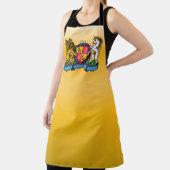 ライオンと一角獣の激しいビアコート・オブ・アームズ エプロン (インサイチュ)