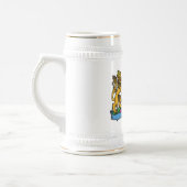 ライオンと一角獣の激しいビアコート・オブ・アームズ ビールジョッキ (左)