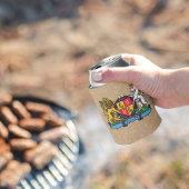 ライオンと一角獣の激しいビアコート・オブ・アームズ 缶クーラー