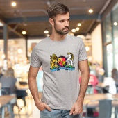 ライオンと一角獣の激しいビアコート・オブ・アームズ Tシャツ