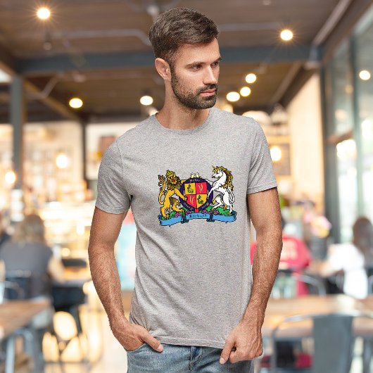 ライオンと一角獣の激しいビアコート・オブ・アームズ Tシャツ