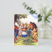 ライオンと一角獣;ケーキは良くなる! ポストカード (スタンド正面)