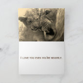 ライオンと仔の父の日 カード (内部)