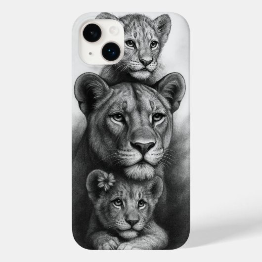 ライオンと子ライオン Case-Mate iPhoneケース (裏面)