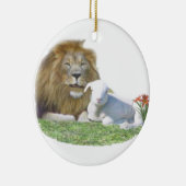 ライオンと子羊のクリスチャン芸術 セラミックオーナメント (右)