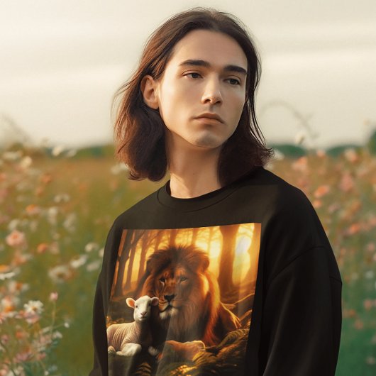 ライオンと子羊のクリスチャンTシャツ スウェットシャツ