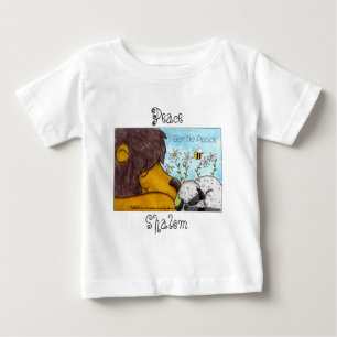 ライオンと子羊の穏やかな平和 ベビーTシャツ