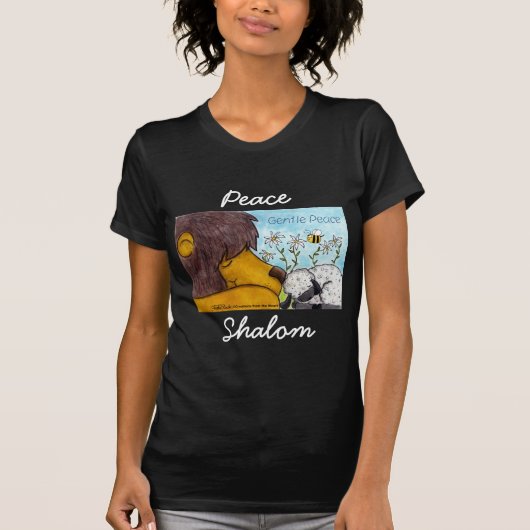 ライオンと子羊の穏やかな平和 Tシャツ (正面)