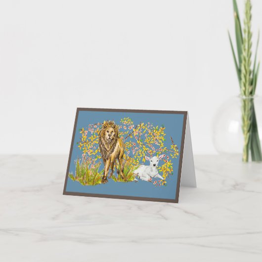 ライオンと子羊 カード (正面)