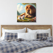 ライオンと子羊 キャンバスプリント (インサイチュ (寝室))