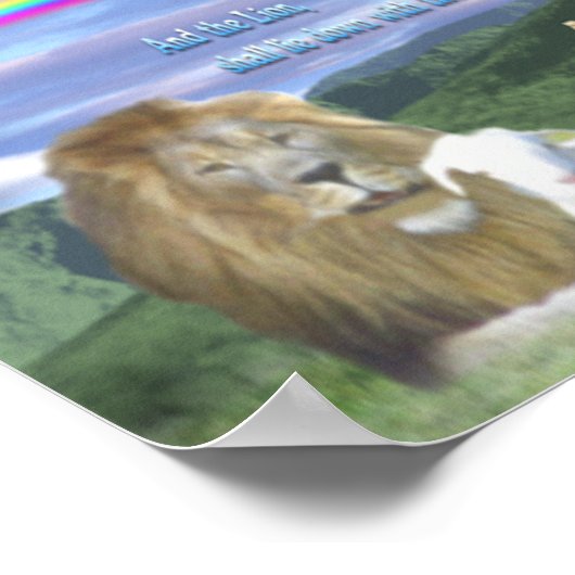 ライオンと子羊 ポスター (角)