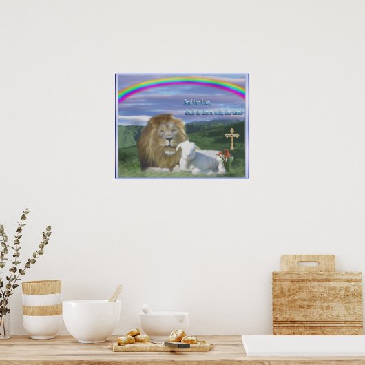 ライオンと子羊 ポスター (キッチン)