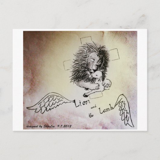 ライオンと子羊 ポストカード (正面)