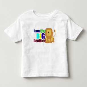ライオンと小さな弟を持つかわいいお兄ちゃんTシャツ トドラーTシャツ