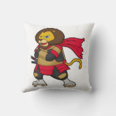 ライオンと戦士のケープ クッション (裏面)