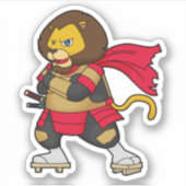 ライオンと戦士のケープ シール (正面)