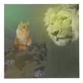 ライオンと猫、それに友達 写真キューブ フォトキューブ (正面)