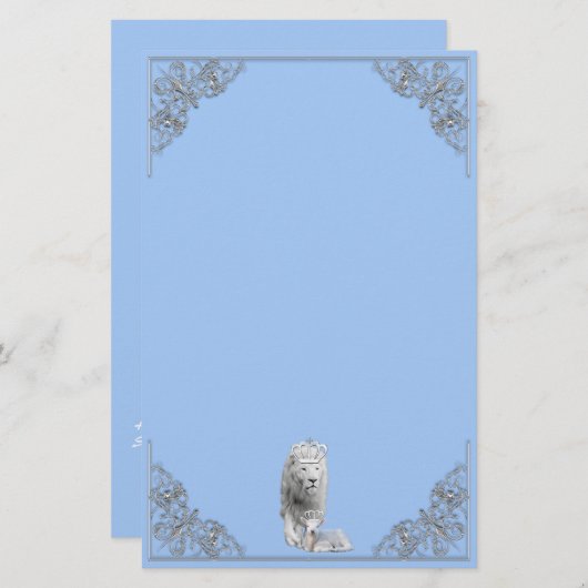 ライオンと羊が天国を楽しみにしているステーショナリー 便箋 (正面/裏面)