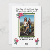 ライオンと羊のイラストが表紙に、写真とメッセージが裏面に シーズンカード (裏面)