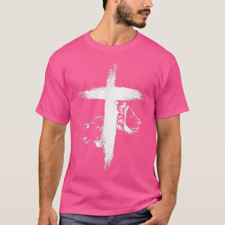 ライオンと羊のクロス 《女性用 男性用》 Tシャツ