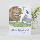 ライオンと羊の聖書の一節 招待状 (スタンド正面)
