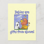 ライオンと羊は、落ちる星をキャッチする ポストカード (正面)