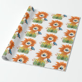 ライオンと蝶の子供 ラッピングペーパー (アンロールド)