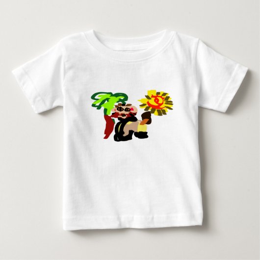 ライオンのあたたかい花 ベビーTシャツ (正面)