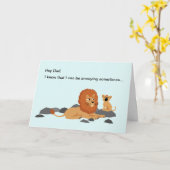 ライオンのおもしろいな父の日カード カード (黄色い花)