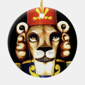 ライオンのくるみ割りクリスマスオーナメント セラミックオーナメント (裏面)