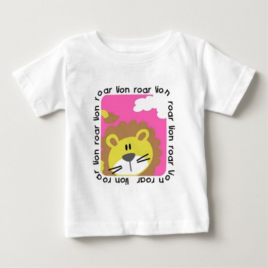 ライオンのとどろきのTシャツおよびギフト ベビーTシャツ (正面)
