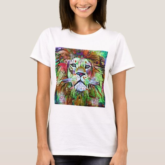 ライオンのアートワーク2 Tシャツ (正面)