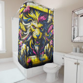 ライオンのアートワーク シャワーカーテン (インサイチュ)