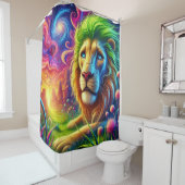 ライオンのアートワーク シャワーカーテン (インサイチュ)