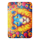 ライオンのアートワーク バスマット (正面縦)