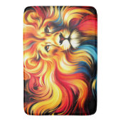 ライオンのアートワーク バスマット (正面縦)