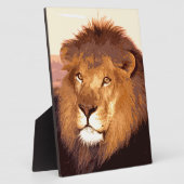 ライオンのアートワーク フォトプラーク (側面)