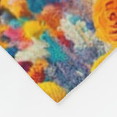 ライオンのアートワーク フリースブランケット (角)