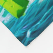 ライオンのアートワーク フリースブランケット (角)