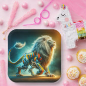 ライオンのアートワーク ペーパープレート (パーティー)